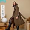 Inman Women's Alpaca Wool Blend Double-Faced Long Coat
