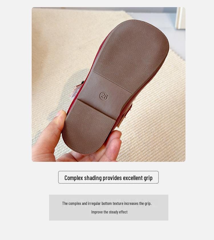 Sapatos Mary Jane de Couro com Renda para Crianças Primavera 2026 - Antiderrapantes, Sola Macia Sapatos de Princesa para Bebê