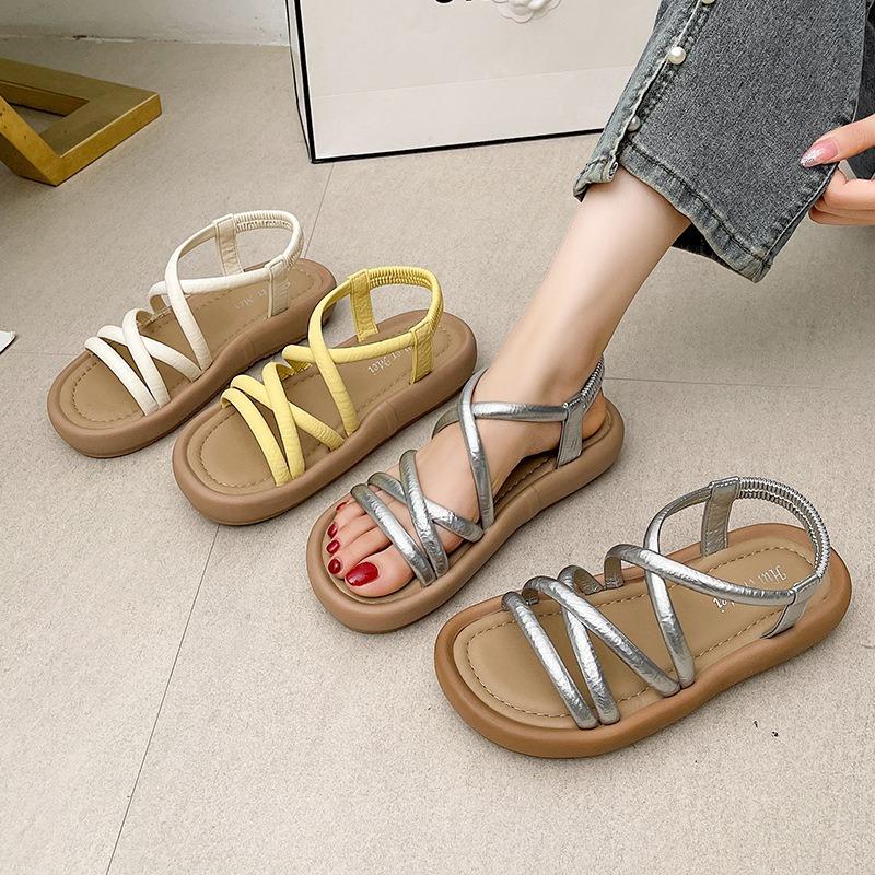 Sandals women's new summer outer wear soft sole one pedal with skirt casual sandals