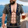 T-shirt a maniche corte da Capitano Nautico, Per Divertimento alla Festa in Barca