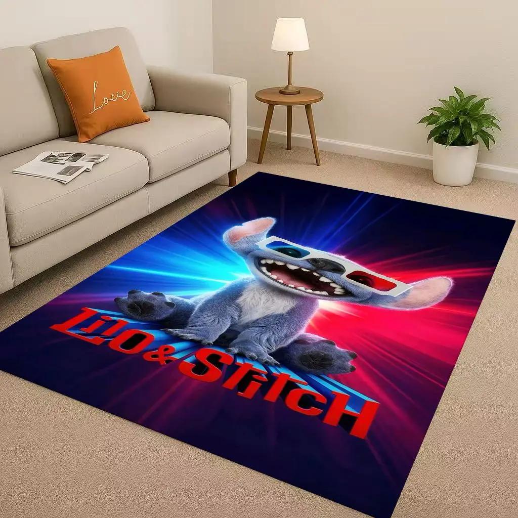 

Kawaii Stitch Cartoon Christmas Gift Living Room Non-Slip Area Rug Carpet for Bedroom Playroom Sofa,Home Decor Doormat 40x60cm( 15x23in )