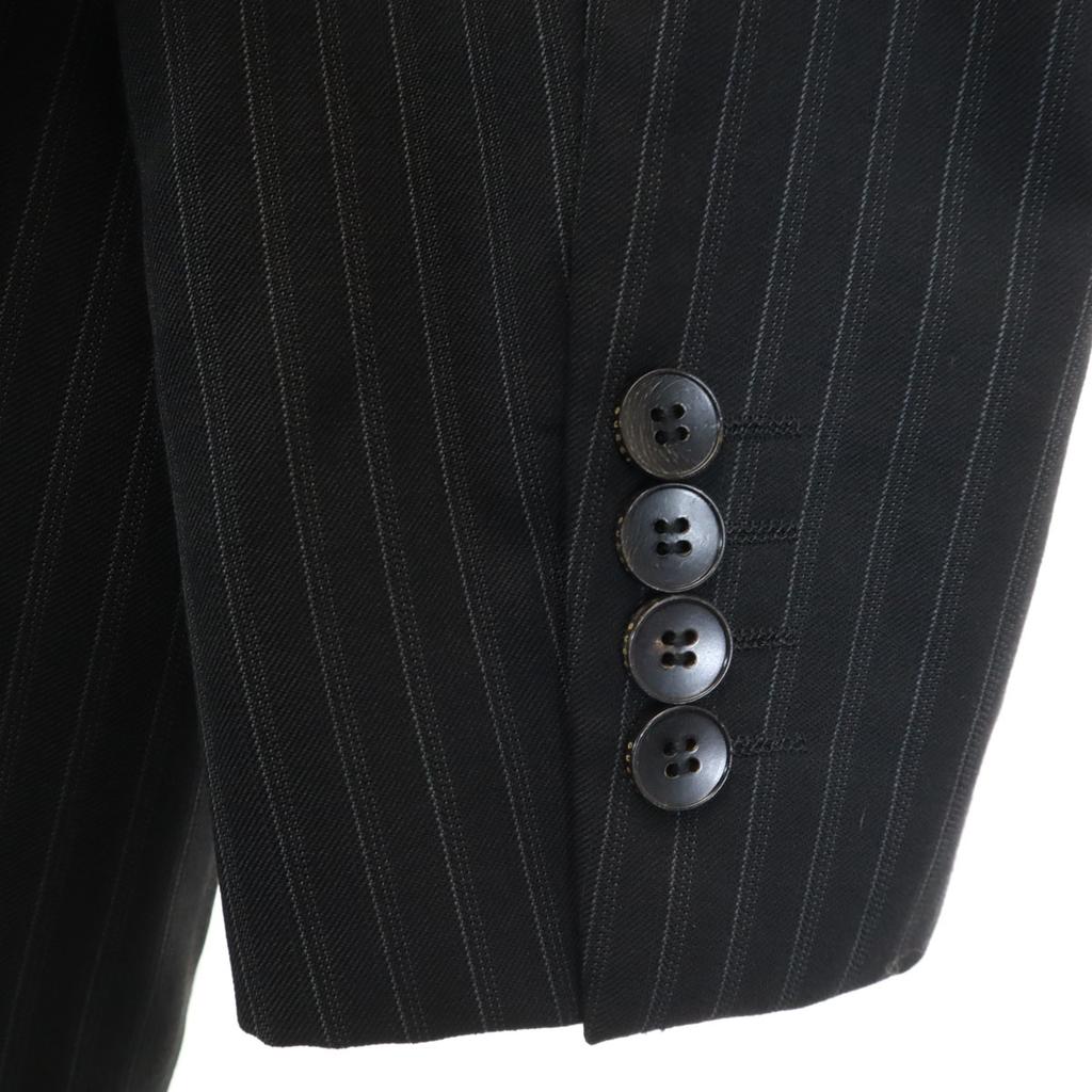 GUCCI made in Italy Striped Pattern suit Setup 46 black Men's Used
