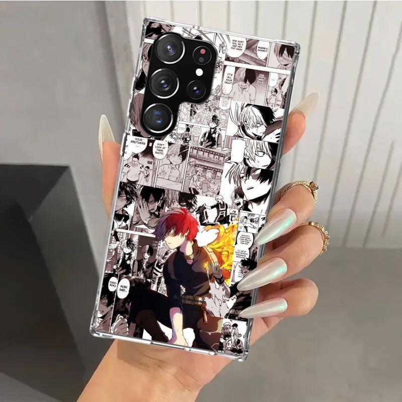 My Hero MHA Todoroki Shoto Phone Case for Samsung Galaxy S26 S24 S23 Ultra S25 Edge S22 S21 Plus S20 FE + Soft Print Shell Funda