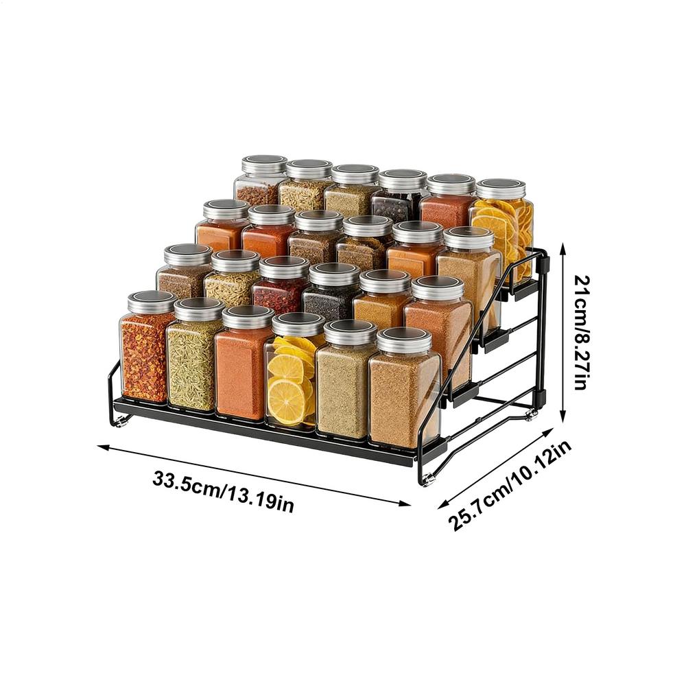 Cabinet Organizer Adjustable Expandable Shelf Kitchen Storage Shelves For Home Pantry Cabinet Counter Jar Seasoning Food Sauce