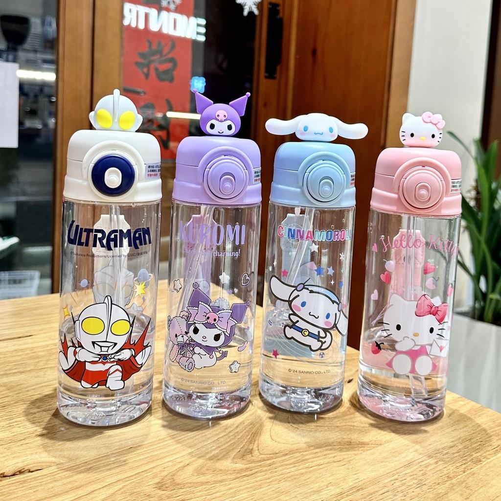 Sanrio Kuromi Plastic Drinking Cup With Straw For Kids Summer Use