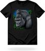 Tricou Gorilă Bărbați Femei - Grafică Silverback din Junglă, Artă cu Animale Sălbatice, Cadou pentru Iubitorii Naturii, Bumbac Moale, Croială Unisex