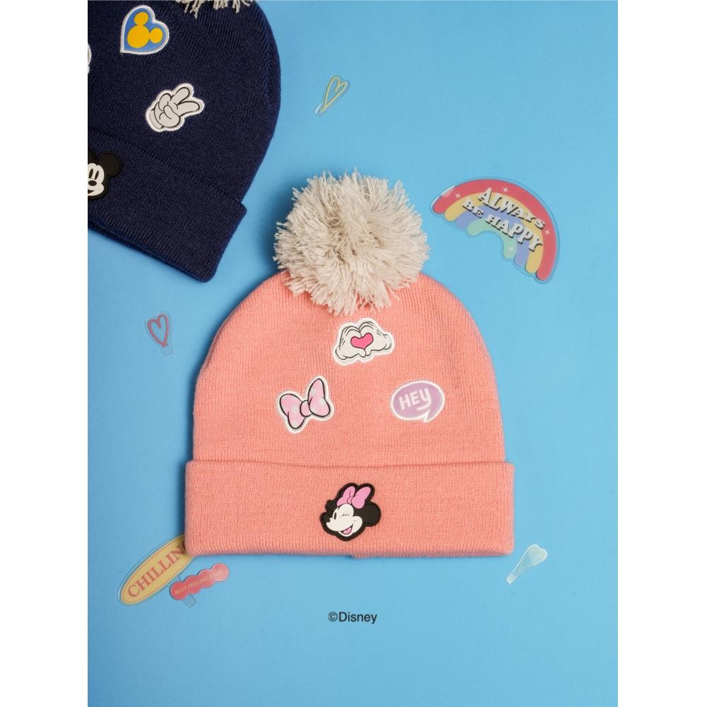 

Daiso Disney Микки Минни Детская Шапка-бини с нашивкой-пузырем Pink Mickey and Friends (mini)