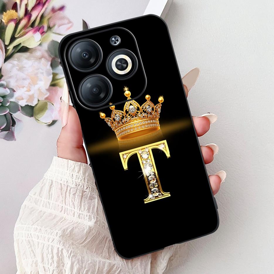 For Infinix Smart 8 Case X6525 Luxury Letters Cover Shockproof Soft TPU Phone Case For Infinix Smart 8 Pro Smart8 HD Shell Coque