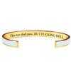 Baizihuahu This Too Shall Pass Mantra Cuff Bracelet, Adjustable Engraved Motivational Bangle Hidden Information Inspirational Encouragement