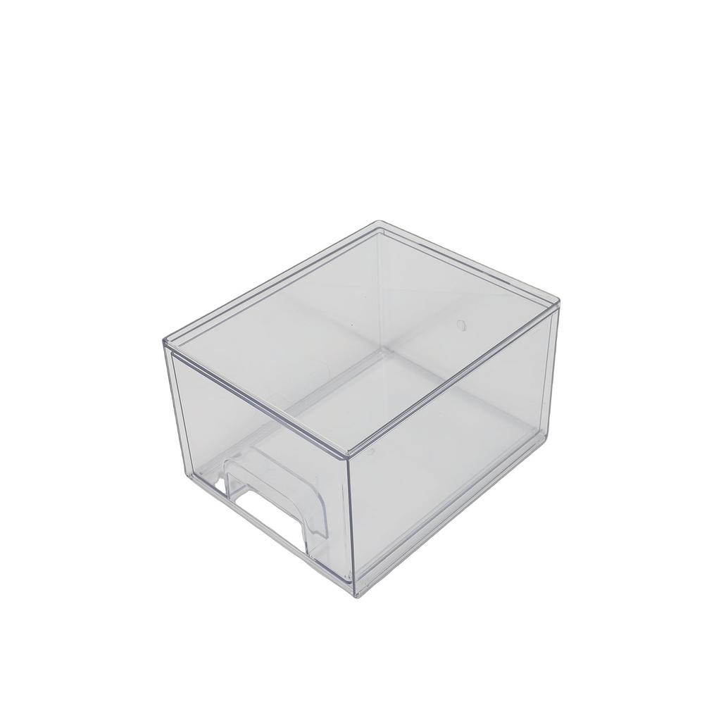 Clear Stackable Storage Drawers Transparent Acrylic Bathroom Makeup Organizer Plastic Bins for Cosmetics Display