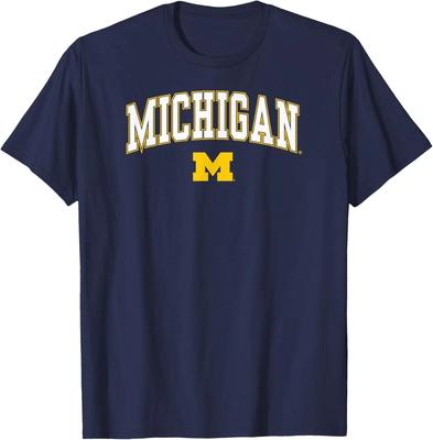 Camiseta con Arco de los Michigan Wolverines Azul Marino con Licencia Oficial