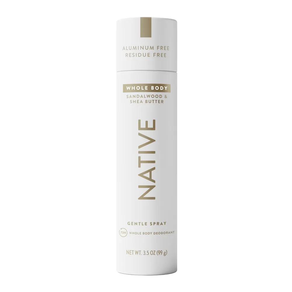 Native Aluminum-Free Deodorant Body Spray Sandalwood Shea Butter Scent 99g