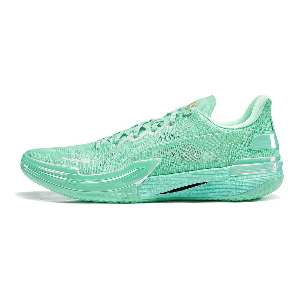 Li Ning Gamma Basketball Shoes Men's Low top Fluorescent Ice Cyan ABAV035-27