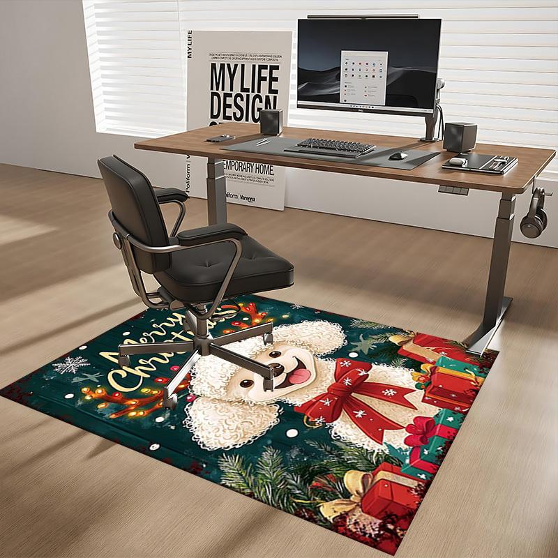 Christmas Anime Cartoon Design Chair Mat Non-Slip Carpet for Office Home Decoration Living Room Bedroom Game Room Dormitory Gift.R065