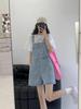 Autumn 2025 Women's Denim Wide-Leg Overalls - Slimming & Stylish for Petite Fit