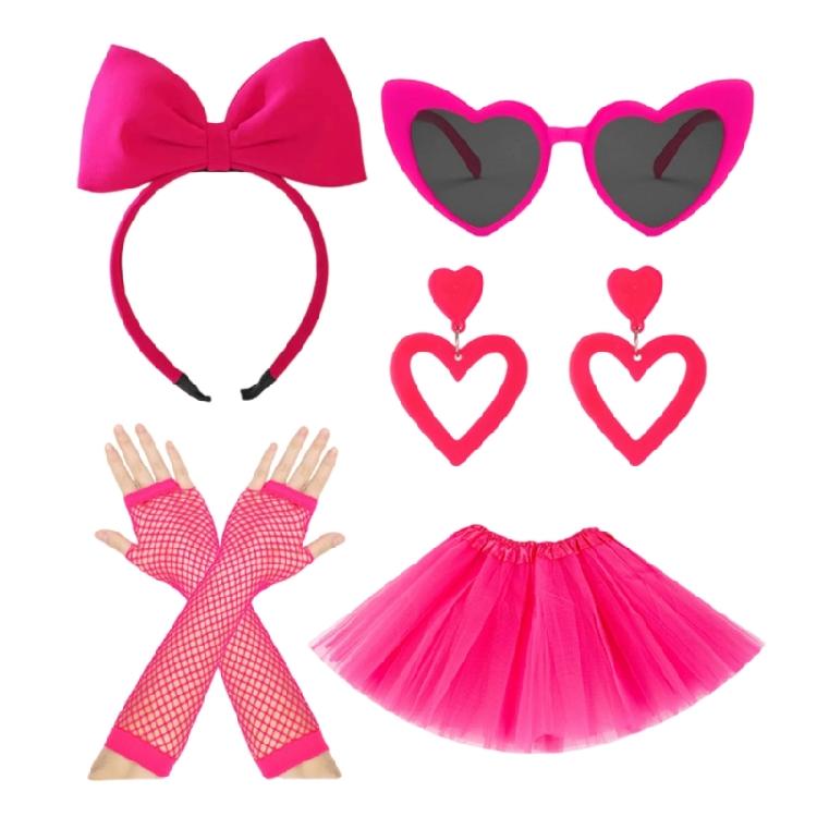 80s Costumes for Women Fancy Dress Outfit Accessories Halloween Christmas Cosplay Party Dressing Up Tutus Skirt Headband