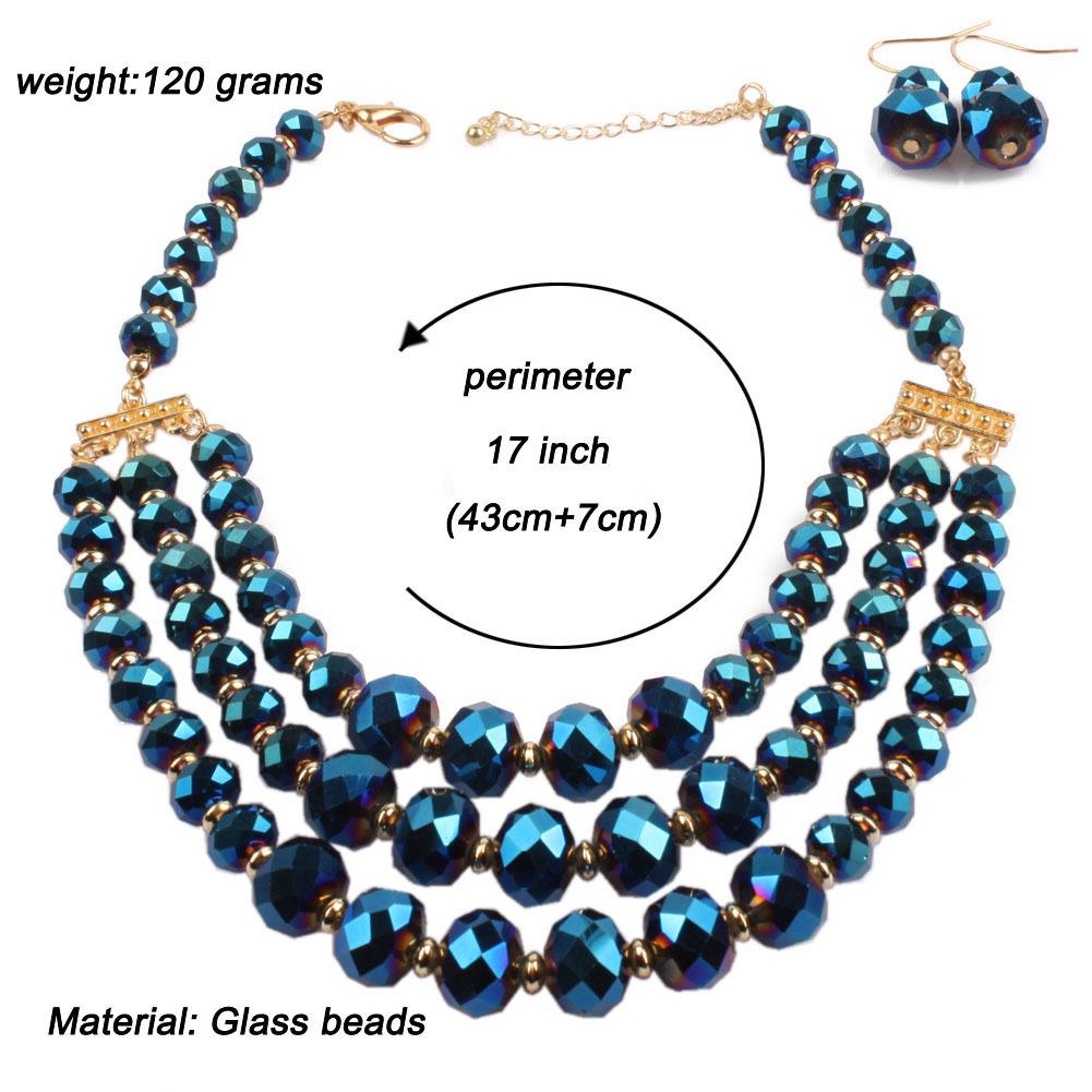 Kryształowy naszyjnik wielowarstwowy na obojczyk dla kobiet 6040