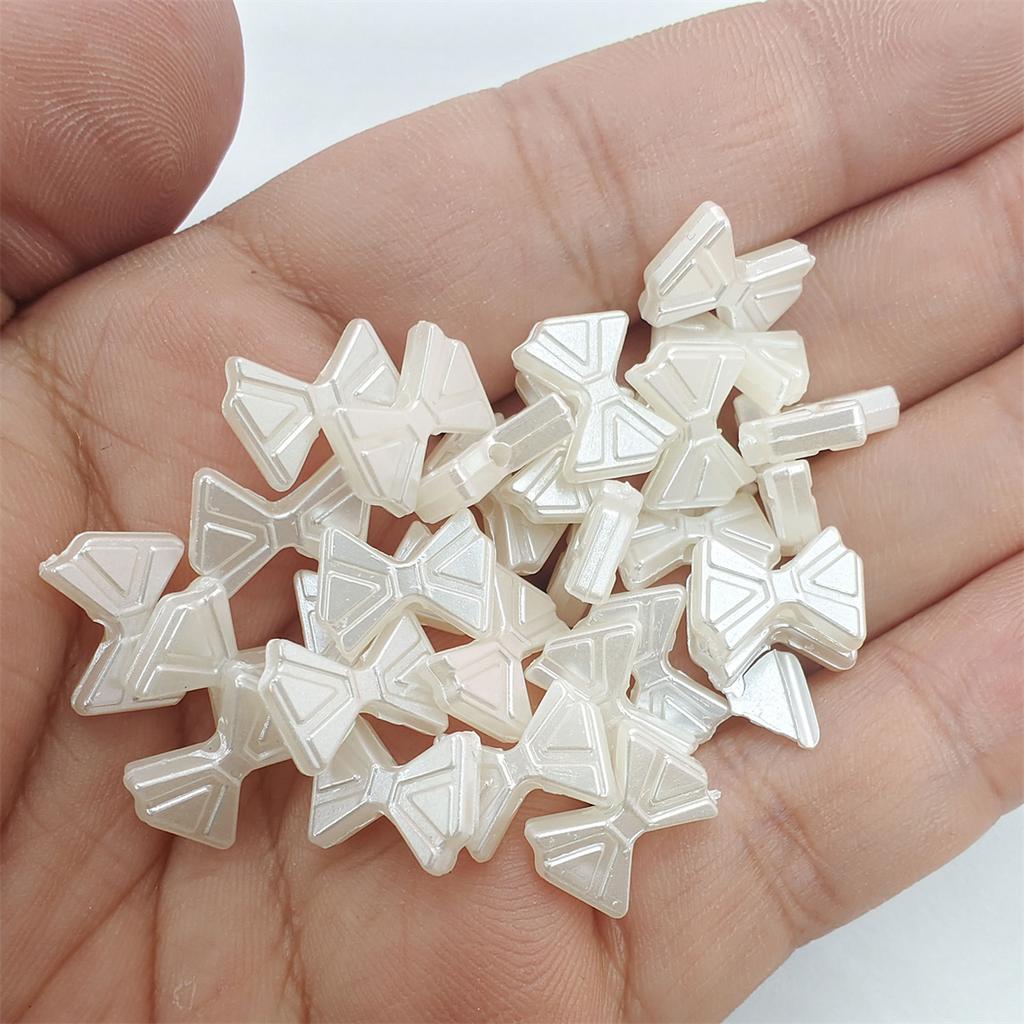 Pendant Jewelry Making Textured White Beads Necklace Bracelet ABS Imitation Pearls Butterfly Flower DIY For Loose Beads