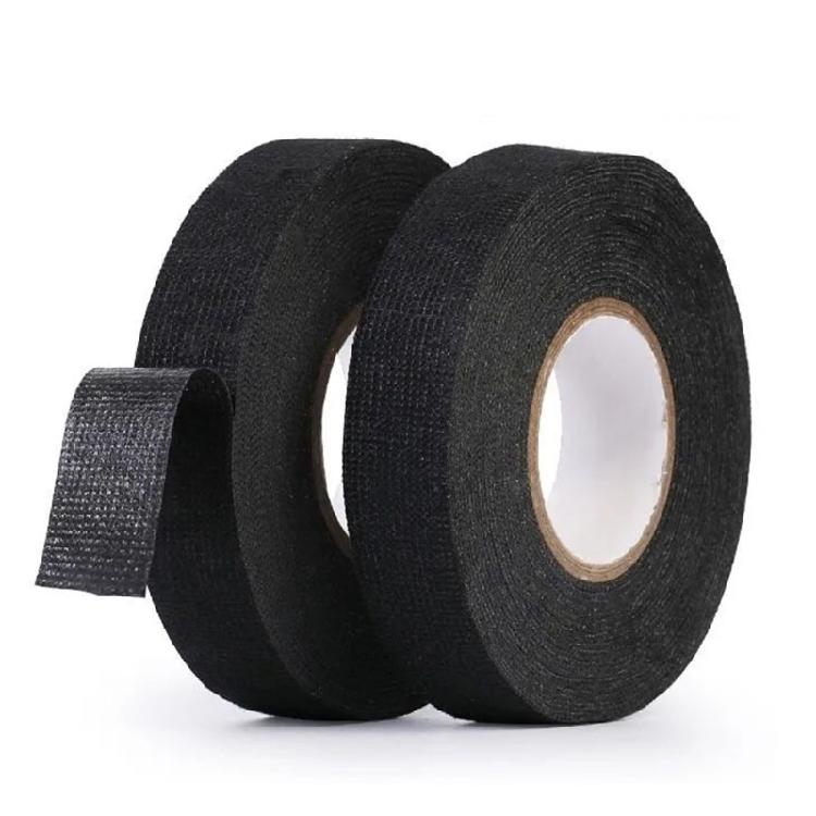 Automotive Heat Resistant Fabric Wire Harness Tape Black Cloth Electrical High Temp Tape Insulating Fabric Cloth Tape