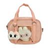 Fashion Casual Kawaii Ita Bag Mini Crossbody Bag Doll Display Transparent Pocket Lightweight Nylon Handbag for Women Girls