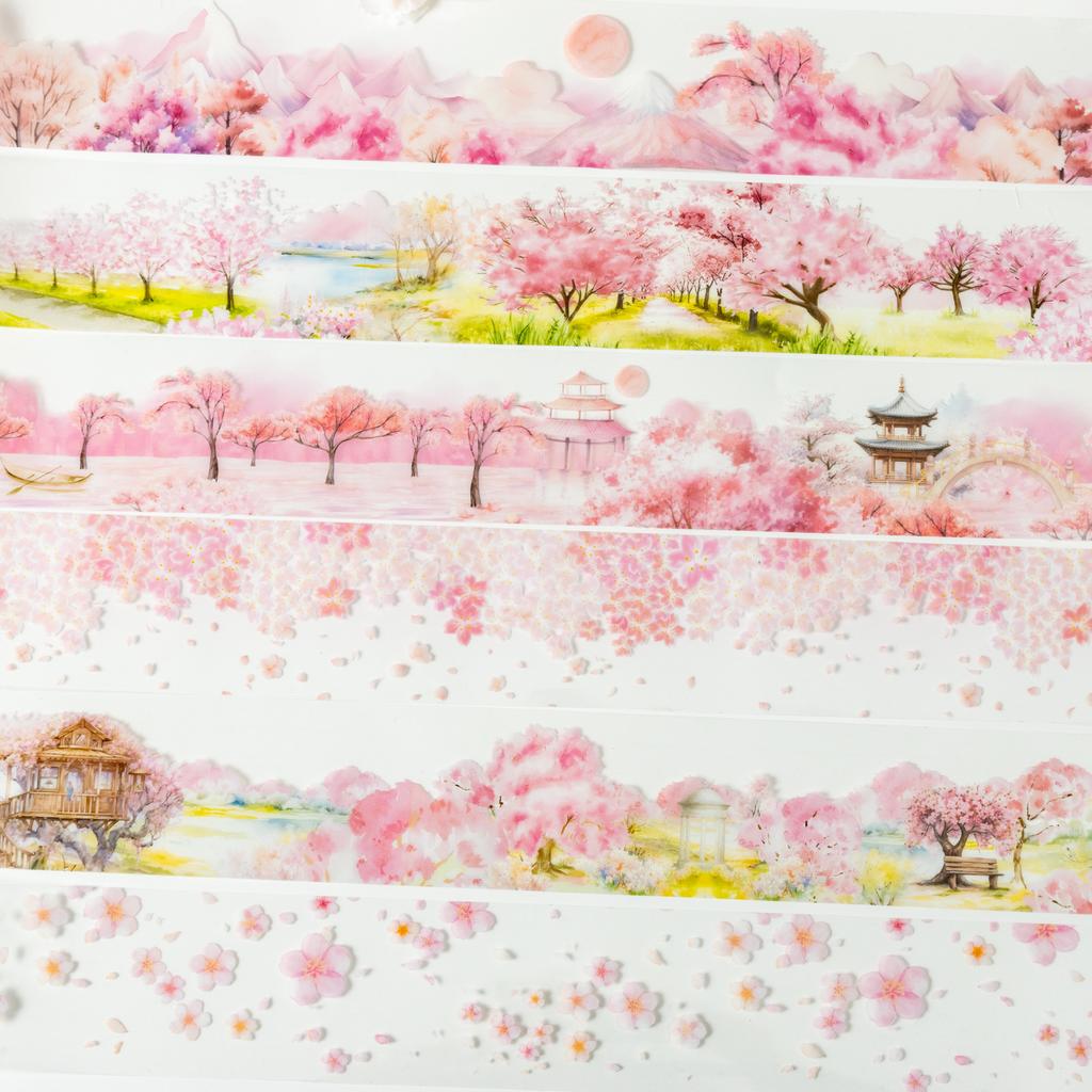 1pcs/1lot Decorative Adhesive Tapes the Cherry Blossom Season Masking Tapes Scrapbooking DIY Paper Japanese Stickers