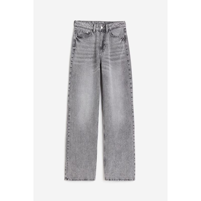 

Женские джинсы HM Летний ретро-дизайн Свободные брюки прямого кроя с заниженной талией, стройнящие 1067430 Grey 037 155/60A