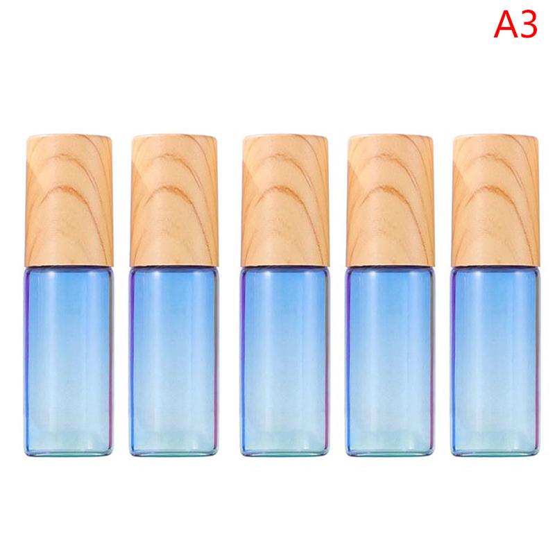 Glass Roll On Bottles 10ml Gradient Color Empty Bottle Roller Ball For Essential Oil Travel Kit
