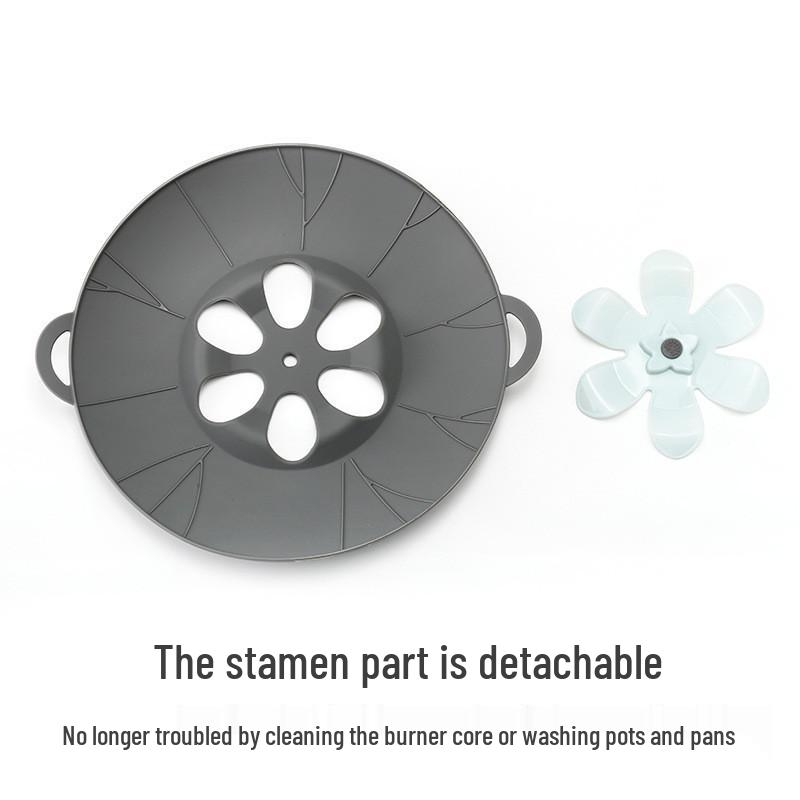 Foldable, High Temperature Resistant, Food-Grade Silicone Anti-Overflow Pot Lid for Soup and Porridge