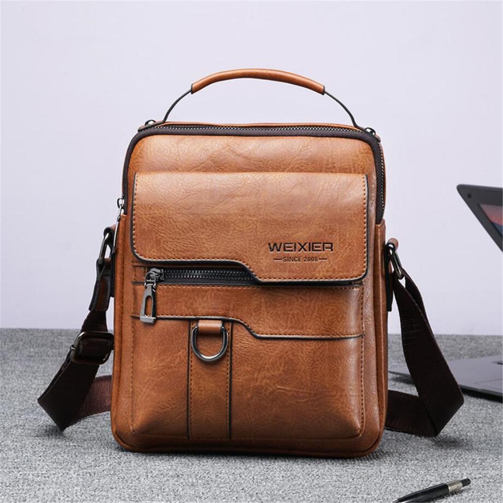 Brand Men Shoulder Bag For 9.7" Ipad Men PU Leather Flaps Men's Crossbody Bags Business Flap Male Solid Messenger Bag Travel Bag
