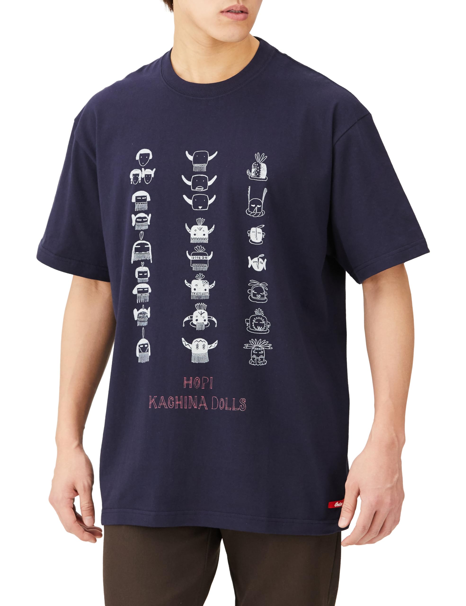 

[Indian] Indian SS T-shirt HOPI KACHINA DOLLS 25 IC-2783 Indigo
