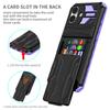 For iPhone 16 Case with Card Holder PC + TPU Phone Back Cover Kickstand