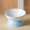 Elevated Ceramic Cat Bowl, Raised Slow Feeder for Cats & Small Dogs, Anti-Choking Neck Guard, Multiple Colors, Non-Slip Bowl