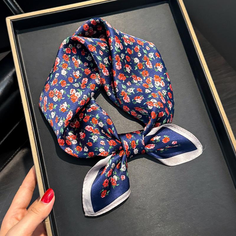 100% Natural Silk Scarf Women Luxury High Quality Headband Square Foulard Female Neckerchief Shawl Wraps Hijab Bandana Scarves