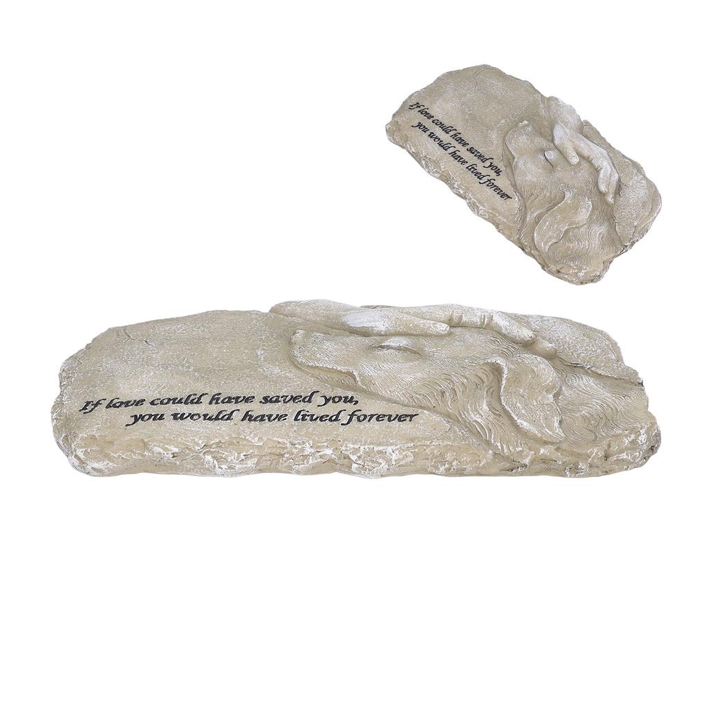 Haustier Gedenkstein Garten Gedenk Grabstein Harz Hund Katze Grabstein für Rasendekoration Typ C