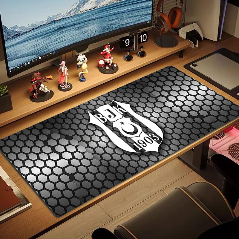 Beşiktaş J.K Large Size Mouse Pad Large Gaming Table Cushion Non-slip Laptop Tablet Big Mousepad XXL Mat Mini PC Playmat With Lock edge