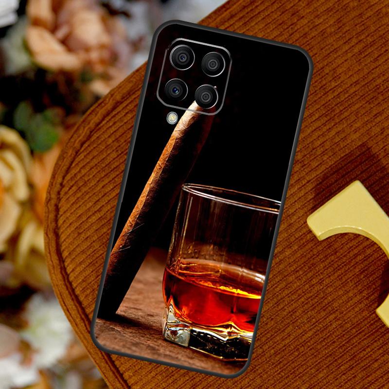 Cigar and Whiskey For Samsung Galaxy M14 M34 M54 M12 M32 M52 M53 M33 M13 M20 M15 M55 M31s M30s M21 M51 Case
