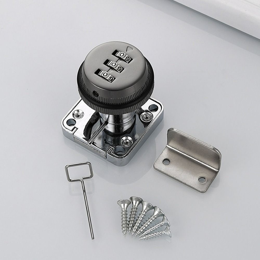 Zinc Alloy Drawer Combination Lock 3 Digital Code Home Security Password Locker Anti-Theft Hardware Wardrobe Code Lock Drawer
