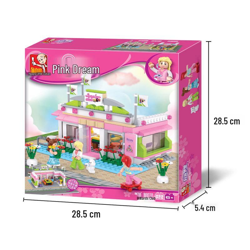 Dolphin Bay Pink Dream Girl Building Blocks - Educational Assembly Toys for Kids