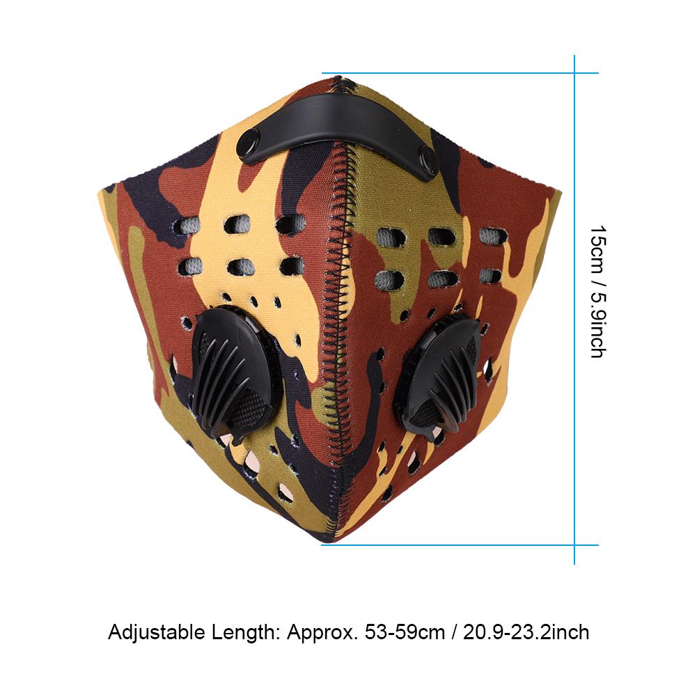   Warm Anti Dust Pollution Dustproof Filter Half Face Mask for Outdoor Cycling(Red)