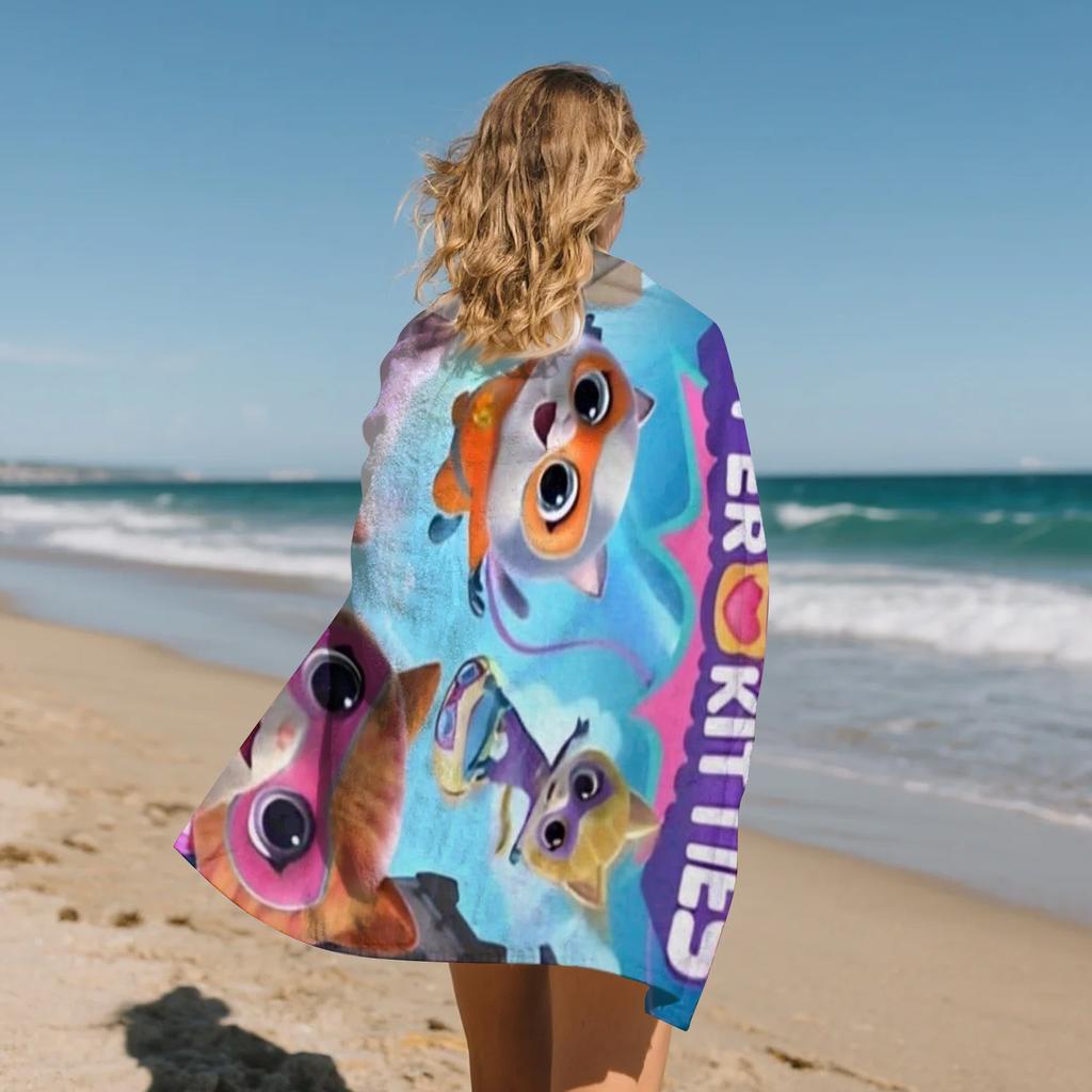 Patterned Towel 30.7 × 59 Inches Microfiber Quick Drying Lightweight And Comfortable Enhancing Beach Style