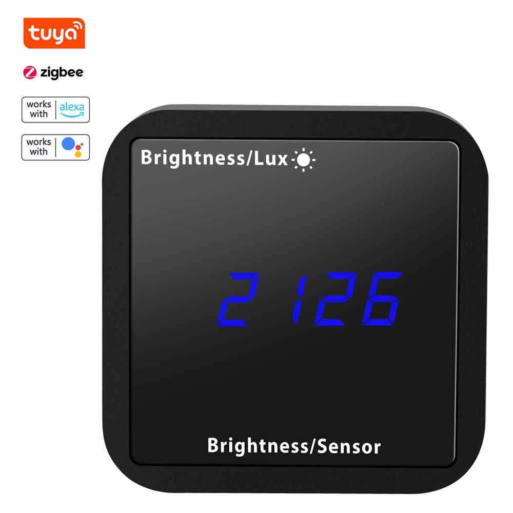 Tuya WIFI Intelligent Light Detector Temperature & Humidity Sensor with LED Display Support APP