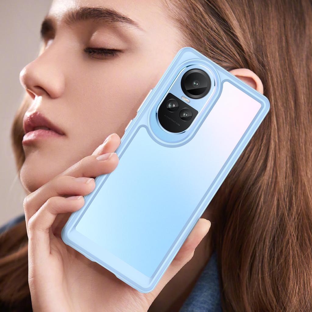 For Oppo Reno10 Pro 5G (Global)/Reno10 5G (Global) TPU+Acrylic Hybrid Case Drop-proof Mobile Phone Back Protector Cover