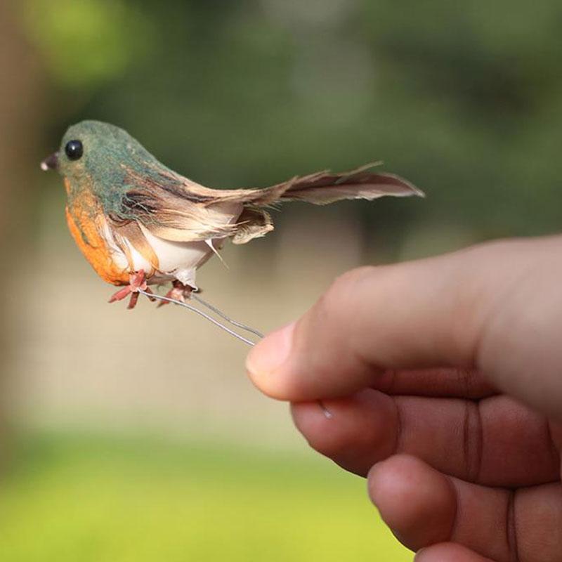 1ks Robin Bird vánoční mini umělé vánoční ozdoby na vánoční stromeček