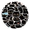10/20/40pcs Kawaii Cute Cartoon Black Cat Stickers Funny Graffiti Decals DIY Water Bottle Phone Suitcase Sticker Decoration Toy