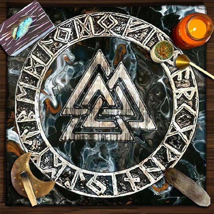Geometrischer Divinations-Tischdecke Brettspiel Orakel Kartenunterlage Runen-Stützmatte