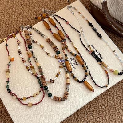 Bohemian Irregular Beaded Necklace – Women's Summer Sweater Chain Pendant Jewelry Accessories