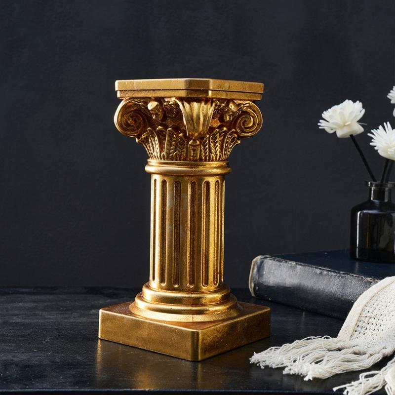Statua Creativa Colonna Romana Colonna Greca Statuetta Scultura con Piedistallo in Resina per Decorazioni da Esterno Interno Cucina Casa