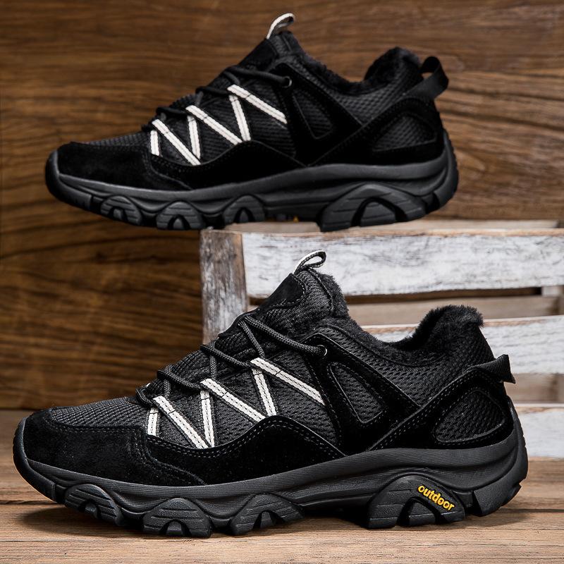 Autumn And Winter Warm Cotton Outdoor Mountaineering Casual Shoes Off-Road Shoes Fashion Platform Men'S Dad Shoes Sports Shoes