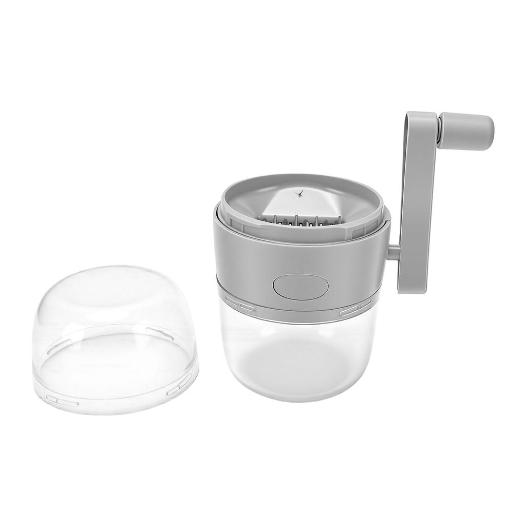 Manual Nut Chopper Grinder Multifunctional Nut Grinder with Hand Crank for Peanut Gray