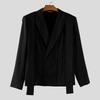 INCERUN Autumn Men Notched Lapel Long Sleeve Oversized Casual Thin Blazer Coats